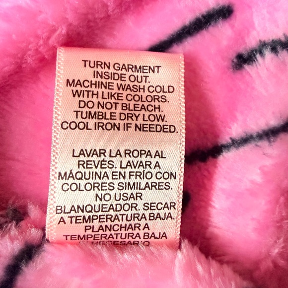 Juicy Couture NWT Plush Logo Script Robe Pink Cozy Lounge Sleepwear Size L/XL - Picture 6 of 8